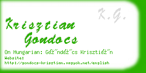 krisztian gondocs business card